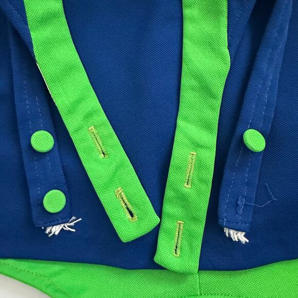 JC Penney Vintage 70s One Piece Swimsuit Blue/Green M/L - Picture 9 of 12